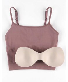 AMPHI ブラトップ 立体的なバストシルエット 脇すっきり クロップド丈 【L∞Ping ルーピング】 ブラキャミソール JSF102 アンフィ／ワコール