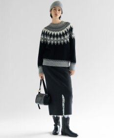 23区 【VERY掲載/洗える】カシミヤブレンド Iライン ニットスカート