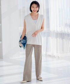 23区 S 【洗える】コットンコード ニットベスト