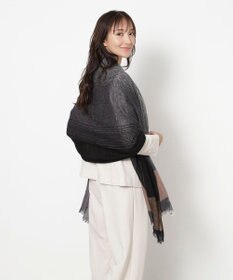 MOONBAT FURLA(フルラ）カシミヤ100％ オンブレー チェック ストール 手洗いOK