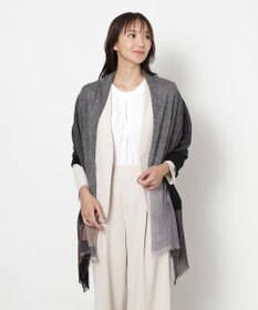 MOONBAT FURLA(フルラ）カシミヤ100％ オンブレー チェック ストール 手洗いOK