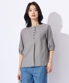 J.PRESS LADIES S 【洗える】ウォッシャブルキュプラツイル ボートネック ブラウス