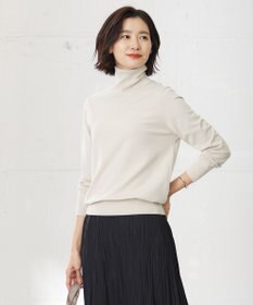 J.PRESS LADIES 【洗える】PRINCE タートルネック ニット ベージュ系