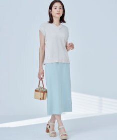 組曲 S 【WEB限定】ストライプジャガード タイトスカート