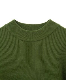 CRAFT STANDARD BOUTIQUE 洗える/とてもち袖フレア釦ボトルネックニットプルオーバー/24AW