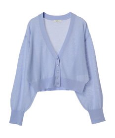 earth music&ecology シアーラメＶネックカーディガン