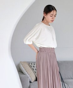 Tiaclasse 【安田美沙子さん着用・洗える】ヴィンテージサテンプリーツスカート