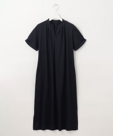 J.PRESS LADIES 【接触冷感・UVケア】コンパクトコットンスムース バンドカラー ワンピース