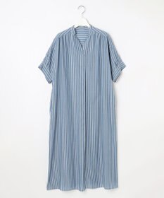 自由区 S 【接触冷感・UVケア・抗菌防臭・洗える】リヨセルポプリンシャツ ワンピース