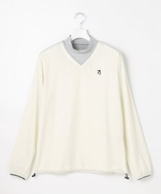 23区GOLF 【MEN】エアリージャージストレッチプルオーバー フェイクレイヤード