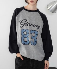 WEGO 【洗える】グラフィックニットBIGプルオーバー