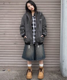 WEGO 【ユニセックス着用ITEM/MLサイズ展開】ワーカーズフードブルゾン