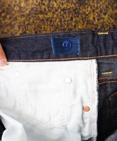 caqu FS linen ankle tapered アンクル丈 テーパードボーイフィットリネンデニム