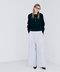 uncrave スウェットライクニット ヘンリーネックトップス