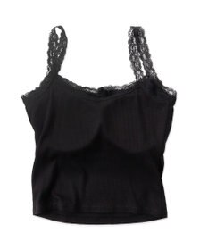 WEGO 【カップ付きインナー】パット付きフロントボタンレースキャミ