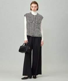 ICB 【洗える】 パウダリーチュール ハイネックトップス