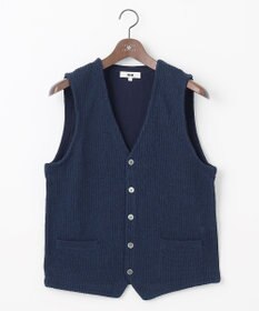 JOSEPH ABBOUD 【洗える】ストローヤーン ニット ベスト