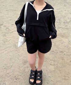 WEGO 【日焼け対策/セットアップ対応】ラッシュガードラインアノラックパーカー