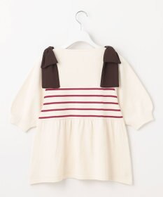 Feroux 肩リボン ペプラムニット