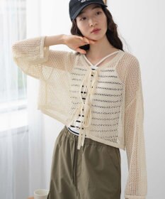 WEGO メッシュニットカーデ