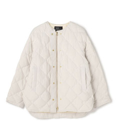 TAION×UNFILO キルティングダウン ショート丈ブルゾン　アイボリー　L UNFILO 【TAION×UNFILO】キルティングダウン ショート丈ブルゾン