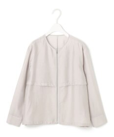 ICB 【接触冷感・速乾・洗える】 リヨセルナイロンワッシャー ノーカラーブルゾン