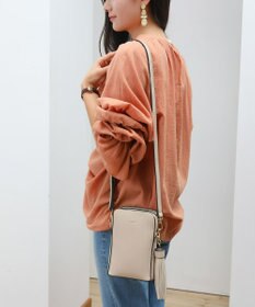 style code 【Ungrid/アングリッド】両アオリポケット付き縦長スリムポシェット 　スマホポーチミニショルダーバッグ