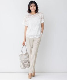 23区 【洗える】トロピカル2WAYストレッチ テーパード パンツ