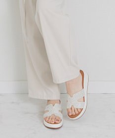 Bridget Birkin 【Bridget Birkin】サイドカットビジューウェッジミュールサンダル