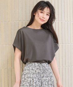 ANY L 【洗濯機可/接触冷感/UVカット/アンチピリング】ドライポンチフレンチスリーブプルオーバー