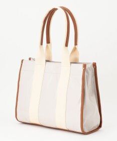 LA BAGAGERIE ソフトエナメル　ロゴテープトートバッグ　Lサイズ