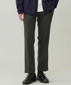 UNFILO MENS 【OCEANS 雑誌・web・YouTube 掲載】WOOL TOUCH 機能美パンツ スリム【東レ開発のウール見え高機能素材】 チャコール