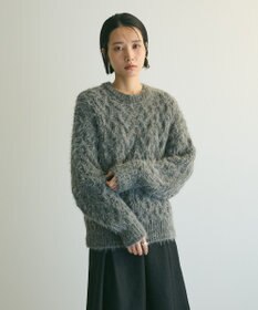 Green Parks armonia．シャギーケーブルニット