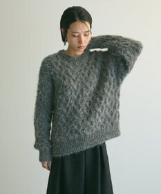 Green Parks armonia．シャギーケーブルニット