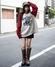 WEGO 【ユニセックス着用ITEM/SMLサイズ展開】ジャガードグラフィックプルオーバー