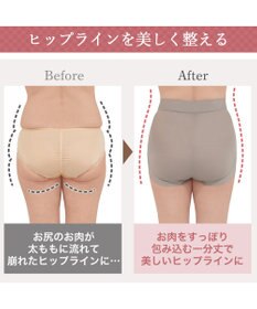 BRADELIS New York 【BRADELIS NewYork peace】綿混フィットレースショーツ ウエストからヒップ下まですっぽり包み補整するショーツ