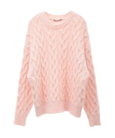 Green Parks armonia．シャギーケーブルニット