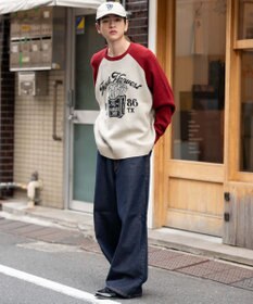 WEGO 【ユニセックス着用ITEM/SMLサイズ展開】ジャガードグラフィックプルオーバー