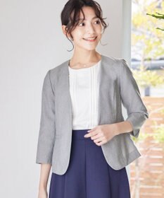 Tiaclasse 【吸水速乾・接触冷感・UVケア・防シワ・洗える】カチオンカラーレスジャケット