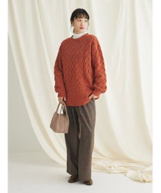 CRAFT STANDARD BOUTIQUE 洗えるモールケーブルニットチュニック