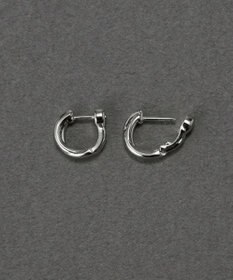 Phoebe 〈金属アレルギー対応〉ラインフープワンタッチピアス　シルバー/ニッケルフリー