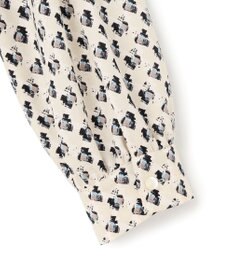 23区 L モダンアートプリントギャザーブラウス