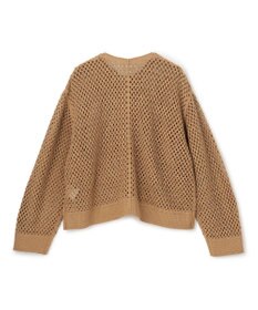 UNFILO L クロシェレースニット ZIPカーディガン