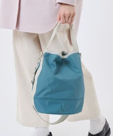 LeSportsac CONVERTIBLE BUCKET BAG/ブルーインディゴ/ベージュ