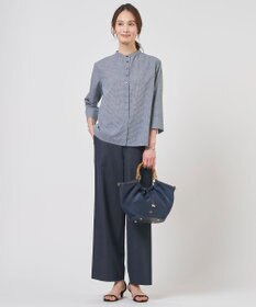 J.PRESS LADIES L 麻シェルドライ ワイド ストレート パンツ