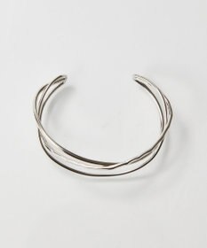 Phoebe グリッターワイドカフバングル シルバー