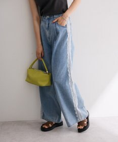 Green Parks サイドレースデニムワイドパンツ