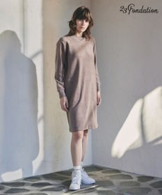 23区GOLF 取り外し可能なスヌード付き【23Fondation/WOMEN】【吸湿発熱】フーディー風 ワンピース