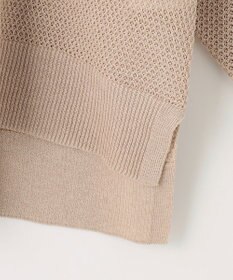 UNFILO 【洗える】リネンリンクスメッシュ　プルオーバー