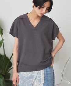 AMERICAN HOLIC フレンチスリーブスキッパールーズニットプルオーバー